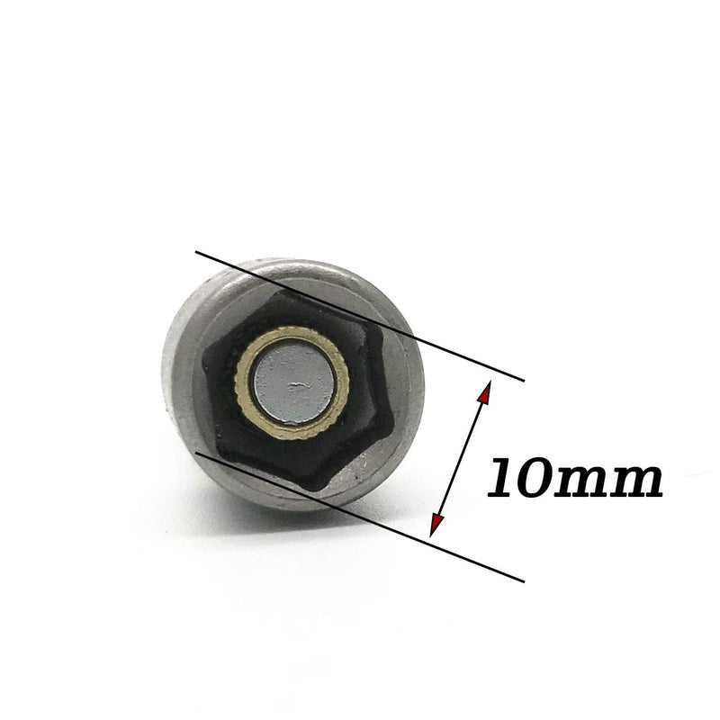 XMHF 10mm Nut Driver Bit Socket Adapter Hex Shank Extension Drill Bit Hex Bit Magnetic 10Pcs - Image 2